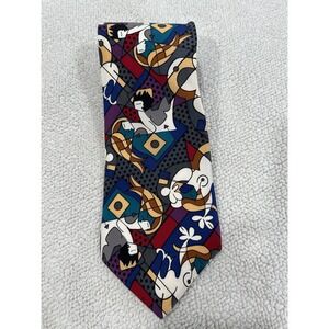 Romero Britto Vintage Tie 100% Silk Multicolored "After Making Love"